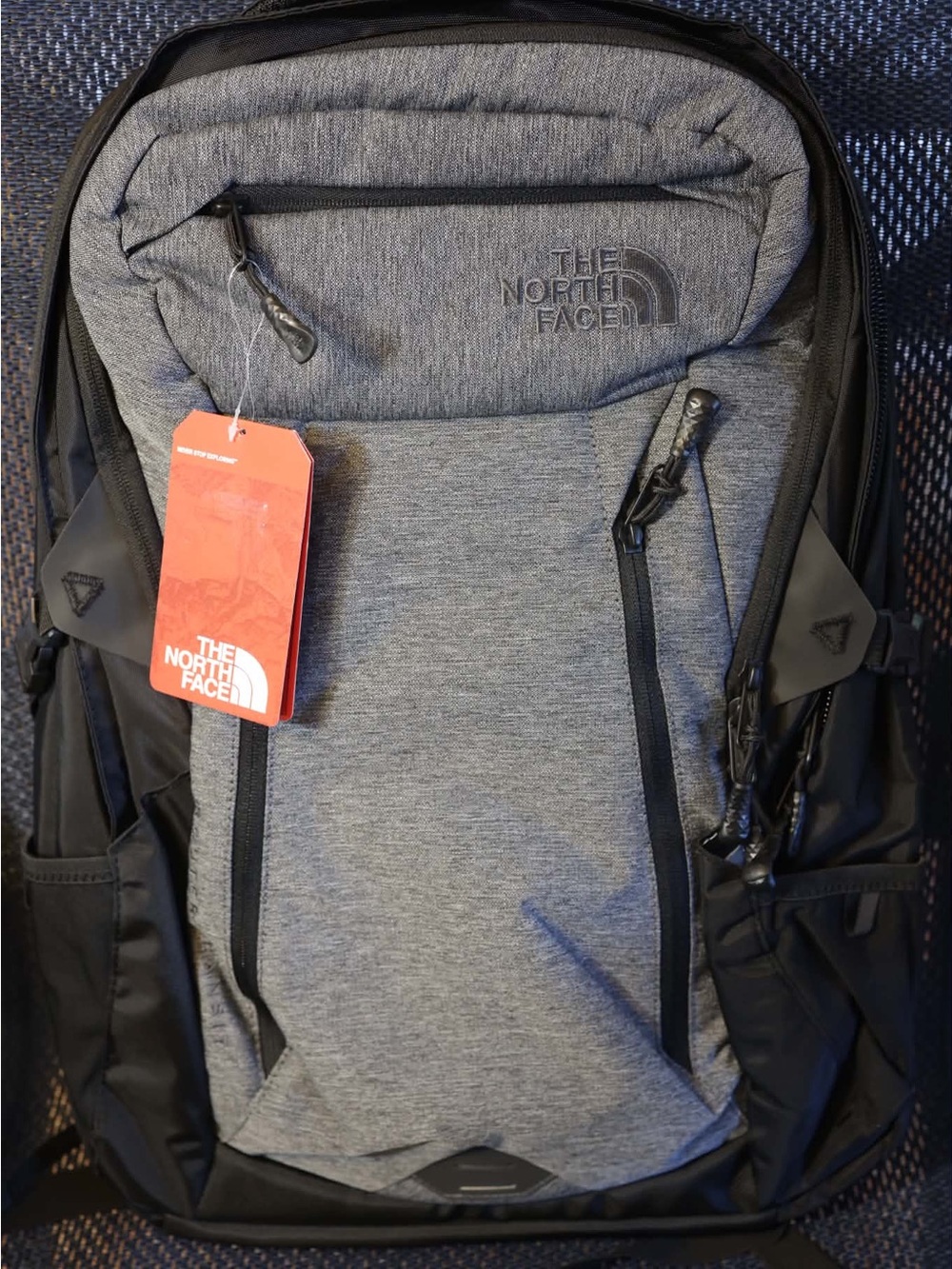 The North Face Router Transit Backpack Gray/Black Zip 15" Laptop 8+ Pockets
